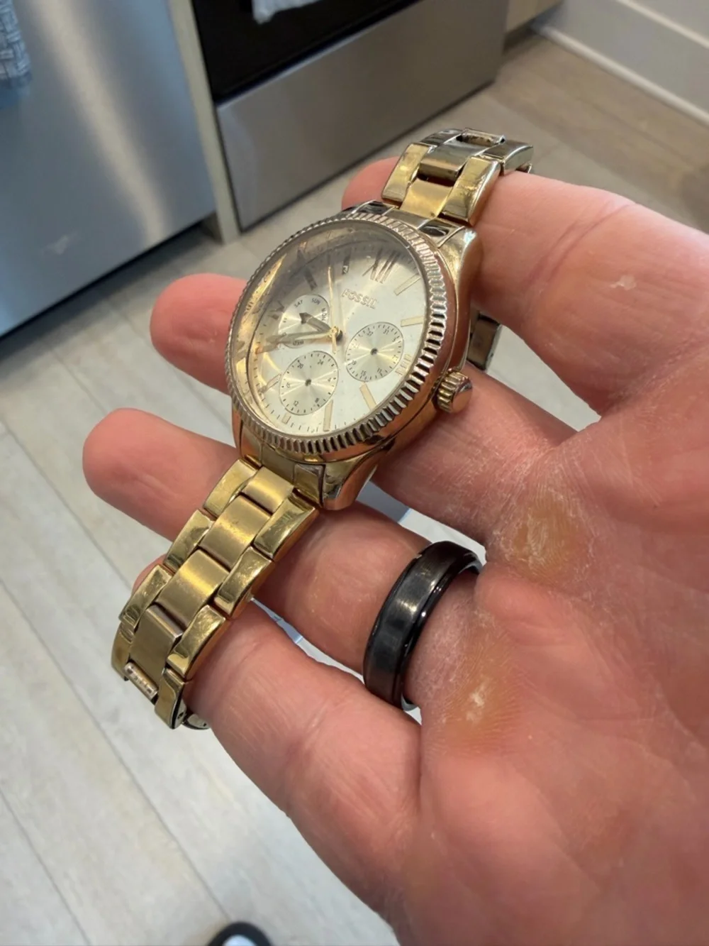 Fossil polished gold